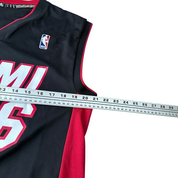 Adidas Miami Heat LeBron James #6 Jersey Men’s Small Red Black V-Neck Pullover - Picture 10 of 11